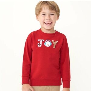 Little Sleepies - Red Joy Crewneck Sweatshirt Christmas Sz 5